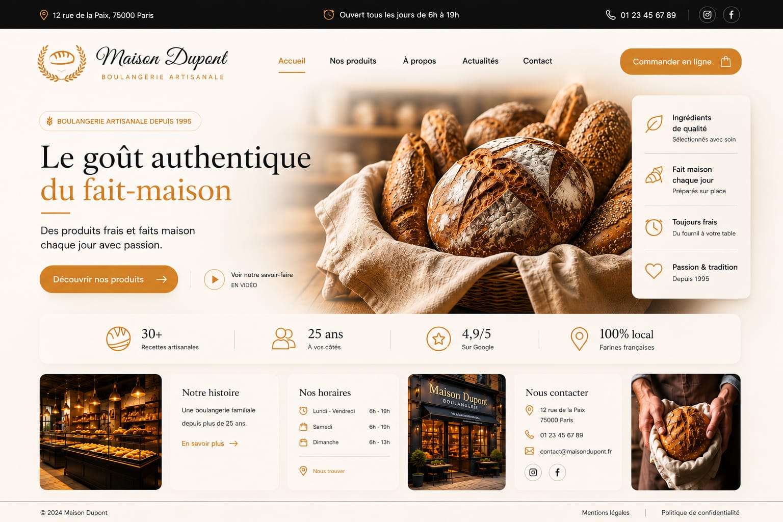 Site premium après refonte Nexora