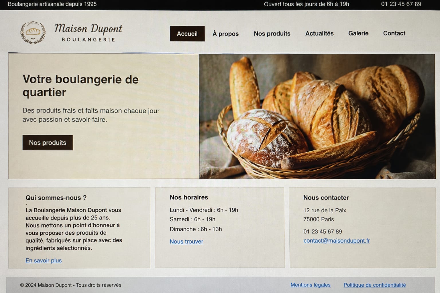 Site daté avant refonte