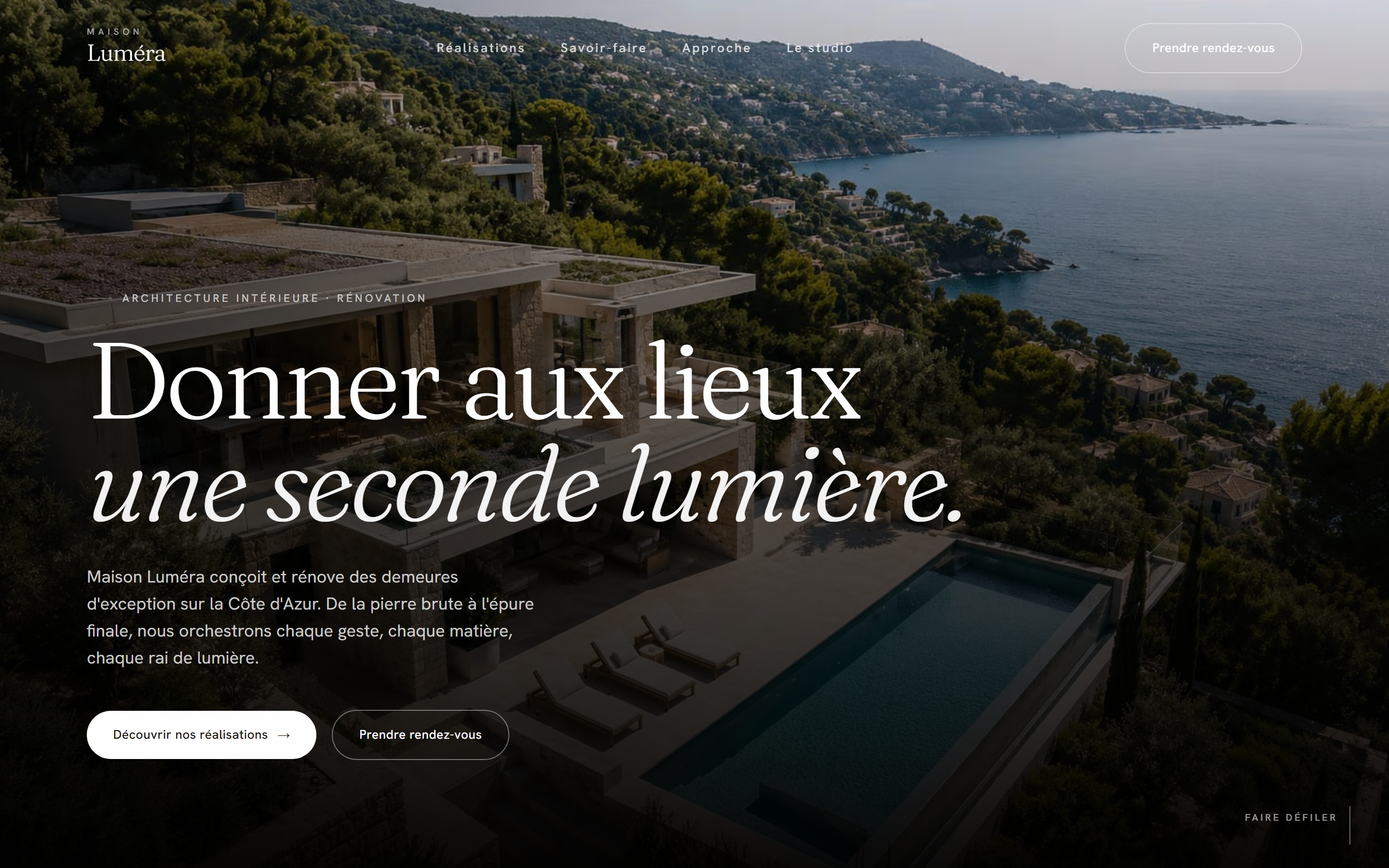 Maison Luméra — studio de rénovation de luxe Côte d'Azur